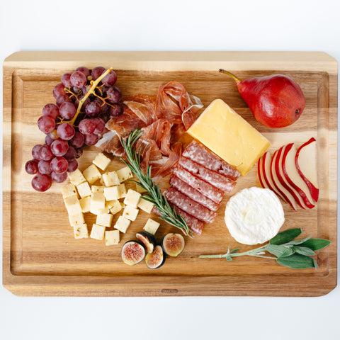 Fitz and Floyd Caleb Acacia Wood Mini Charcuterie Serve Boards, Set of 4, Brown