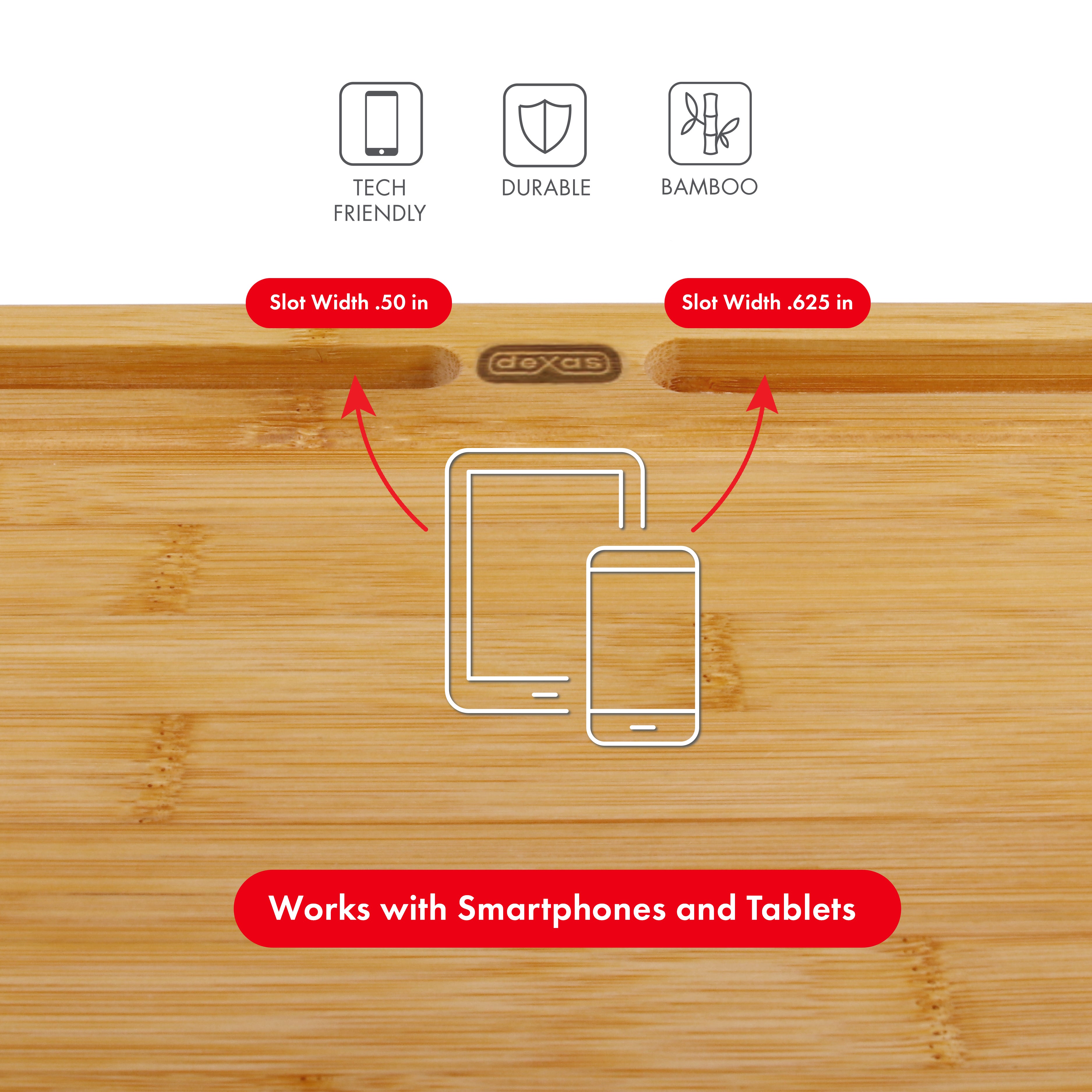 PrepTech Bamboo 2 Slot Cutting Board