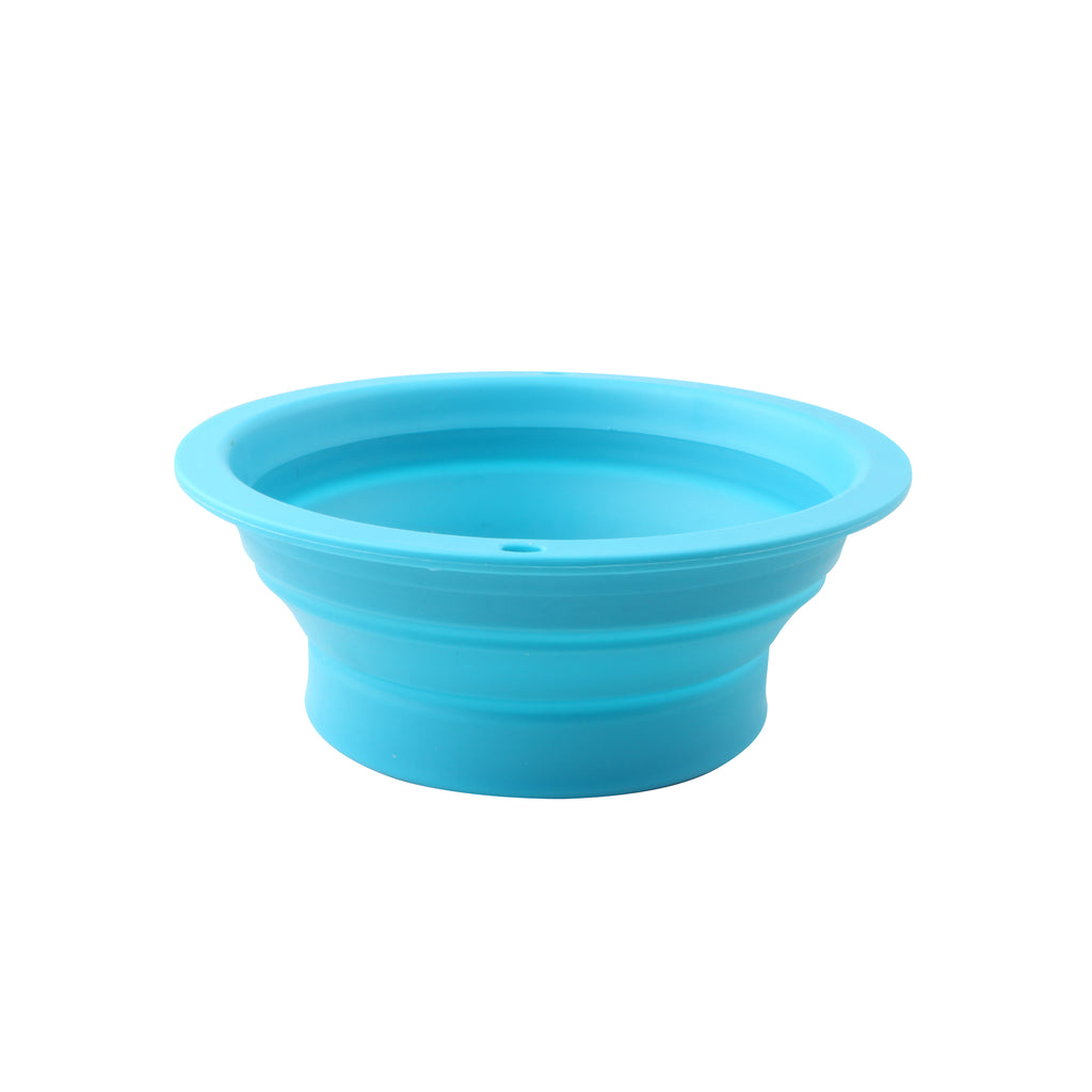 Elevated Pet Feeder with Stainless Steel Bowls - N/A - Pacific Blue